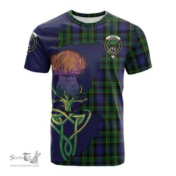 Scottish Mowat Clan Tartan with Thistle and Scotland Map Tartan Plaid T Shirt Scottish Plaid Tartan Plaid - ScotsTee - scotstee.com