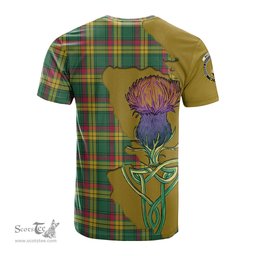 Scottish MacMillan Old Ancient Clan Tartan with Thistle and Scotland Map Tartan Plaid T Shirt Scottish Plaid Tartan Plaid - ScotsTee - scotstee.com