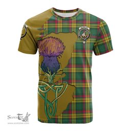 Scottish MacMillan Old Ancient Clan Tartan with Thistle and Scotland Map Tartan Plaid T Shirt Scottish Plaid Tartan Plaid - ScotsTee - scotstee.com