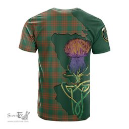 Scottish Menzies Green Ancient Clan Tartan with Thistle and Scotland Map Tartan Plaid T Shirt Scottish Plaid Tartan Plaid - ScotsTee - scotstee.com