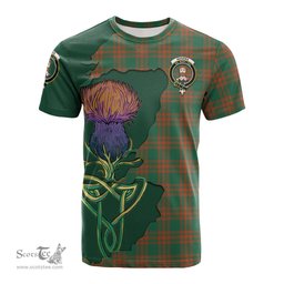 Scottish Menzies Green Ancient Clan Tartan with Thistle and Scotland Map Tartan Plaid T Shirt Scottish Plaid Tartan Plaid - ScotsTee - scotstee.com