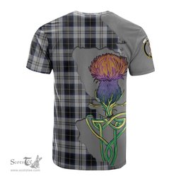 Scottish Menzies Black Dress Clan Tartan with Thistle and Scotland Map Tartan Plaid T Shirt Scottish Plaid Tartan Plaid - ScotsTee - scotstee.com