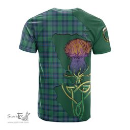 Scottish Shaw Ancient Clan Tartan with Thistle and Scotland Map Tartan Plaid T Shirt Scottish Plaid Tartan Plaid - ScotsTee - scotstee.com