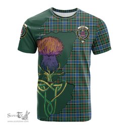 Scottish Ogilvie (Ogilvy) Hunting Ancient Clan Tartan with Thistle and Scotland Map Tartan Plaid T Shirt Scottish Plaid Tartan Plaid - ScotsTee - scotstee.com