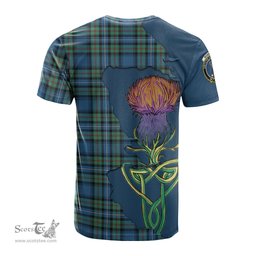 Scottish Robertson Hunting Ancient Clan Tartan with Thistle and Scotland Map Tartan Plaid T Shirt Scottish Plaid Tartan Plaid - ScotsTee - scotstee.com