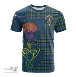 Scottish Robertson Hunting Ancient Clan Tartan with Thistle and Scotland Map Tartan Plaid T Shirt Scottish Plaid Tartan Plaid - ScotsTee - scotstee.com