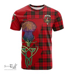 Scottish Wallace Weathered Clan Tartan with Thistle and Scotland Map Tartan Plaid T Shirt Scottish Plaid Tartan Plaid - ScotsTee - scotstee.com