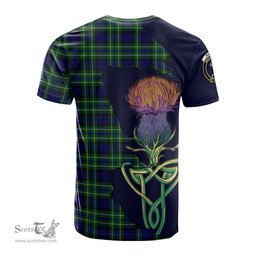 Scottish MacNeil of Colonsay Modern Clan Tartan with Thistle and Scotland Map Tartan Plaid T Shirt Scottish Plaid Tartan Plaid - ScotsTee - scotstee.com