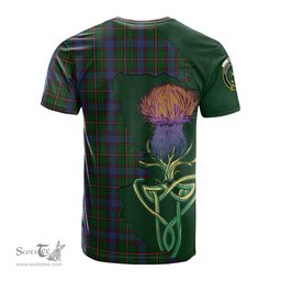 Scottish Skene Clan Tartan with Thistle and Scotland Map Tartan Plaid T Shirt Scottish Plaid Tartan Plaid - ScotsTee - scotstee.com