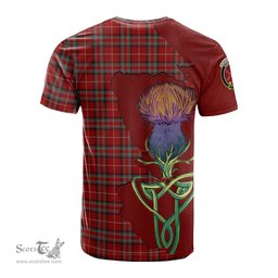 Scottish Stuart of Bute Clan Tartan with Thistle and Scotland Map Tartan Plaid T Shirt Scottish Plaid Tartan Plaid - ScotsTee - scotstee.com