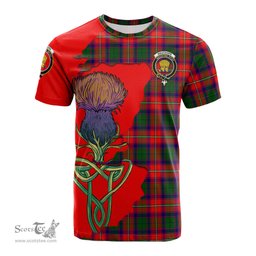 Scottish Wauchope Clan Tartan with Thistle and Scotland Map Tartan Plaid T Shirt Scottish Plaid Tartan Plaid - ScotsTee - scotstee.com