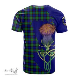 Scottish Sempill Modern Clan Tartan with Thistle and Scotland Map Tartan Plaid T Shirt Scottish Plaid Tartan Plaid - ScotsTee - scotstee.com