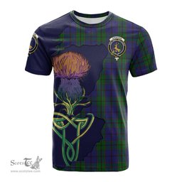 Scottish Strachan Clan Tartan with Thistle and Scotland Map Tartan Plaid T Shirt Scottish Plaid Tartan Plaid - ScotsTee - scotstee.com
