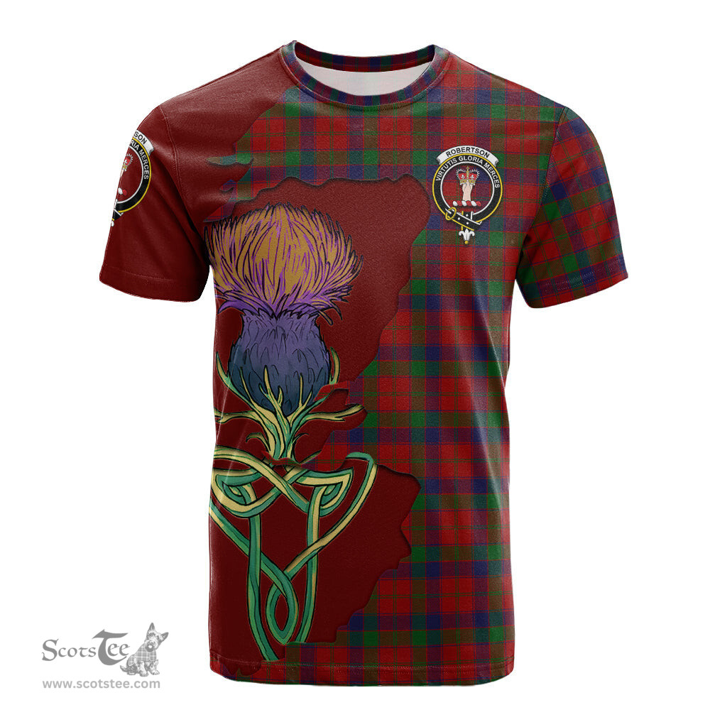 Scottish Robertson Clan Tartan with Thistle and Scotland Map Tartan Plaid T Shirt Scottish Plaid Tartan Plaid - ScotsTee - scotstee.com