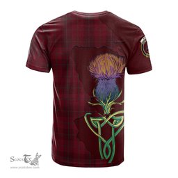 Scottish Stirling of Keir Clan Tartan with Thistle and Scotland Map Tartan Plaid T Shirt Scottish Plaid Tartan Plaid - ScotsTee - scotstee.com
