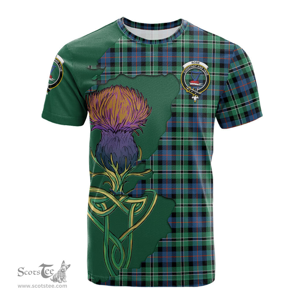 Scottish Rose Hunting Ancient Clan Tartan with Thistle and Scotland Map Tartan Plaid T Shirt Scottish Plaid Tartan Plaid - ScotsTee - scotstee.com