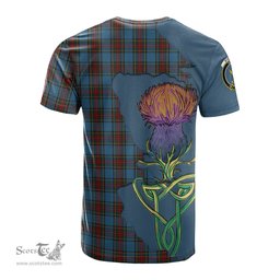 Scottish Stewart Royal Blue Clan Tartan with Thistle and Scotland Map Tartan Plaid T Shirt Scottish Plaid Tartan Plaid - ScotsTee - scotstee.com