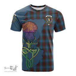 Scottish Stewart Royal Blue Clan Tartan with Thistle and Scotland Map Tartan Plaid T Shirt Scottish Plaid Tartan Plaid - ScotsTee - scotstee.com