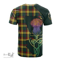 Scottish MacMillan Old Modern Clan Tartan with Thistle and Scotland Map Tartan Plaid T Shirt Scottish Plaid Tartan Plaid - ScotsTee - scotstee.com