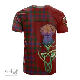 Scottish Ross Clan Tartan with Thistle and Scotland Map Tartan Plaid T Shirt Scottish Plaid Tartan Plaid - ScotsTee - scotstee.com