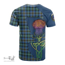 Scottish Weir Ancient Clan Tartan with Thistle and Scotland Map Tartan Plaid T Shirt Scottish Plaid Tartan Plaid - ScotsTee - scotstee.com