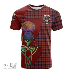 Scottish Ogilvie (Ogilvy) Clan Tartan with Thistle and Scotland Map Tartan Plaid T Shirt Scottish Plaid Tartan Plaid - ScotsTee - scotstee.com