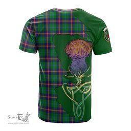 Scottish Young Modern Clan Tartan with Thistle and Scotland Map Tartan Plaid T Shirt Scottish Plaid Tartan Plaid - ScotsTee - scotstee.com