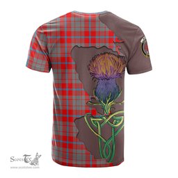 Scottish Moubray Clan Tartan with Thistle and Scotland Map Tartan Plaid T Shirt Scottish Plaid Tartan Plaid - ScotsTee - scotstee.com