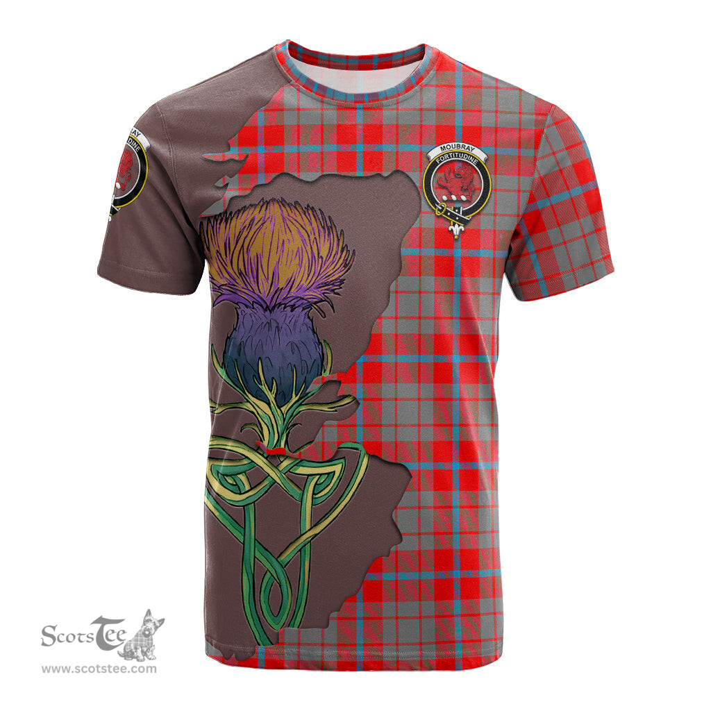 Scottish Moubray Clan Tartan with Thistle and Scotland Map Tartan Plaid T Shirt Scottish Plaid Tartan Plaid - ScotsTee - scotstee.com