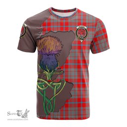 Scottish Moubray Clan Tartan with Thistle and Scotland Map Tartan Plaid T Shirt Scottish Plaid Tartan Plaid - ScotsTee - scotstee.com