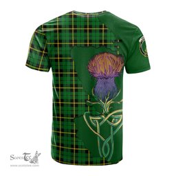 Scottish Wallace Hunting Green Clan Tartan with Thistle and Scotland Map Tartan Plaid T Shirt Scottish Plaid Tartan Plaid - ScotsTee - scotstee.com