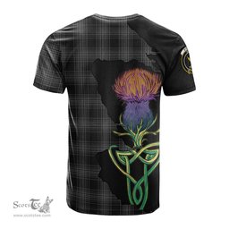 Scottish Stewart Mourning Clan Tartan with Thistle and Scotland Map Tartan Plaid T Shirt Scottish Plaid Tartan Plaid - ScotsTee - scotstee.com