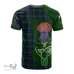Scottish Shaw Modern Clan Tartan with Thistle and Scotland Map Tartan Plaid T Shirt Scottish Plaid Tartan Plaid - ScotsTee - scotstee.com