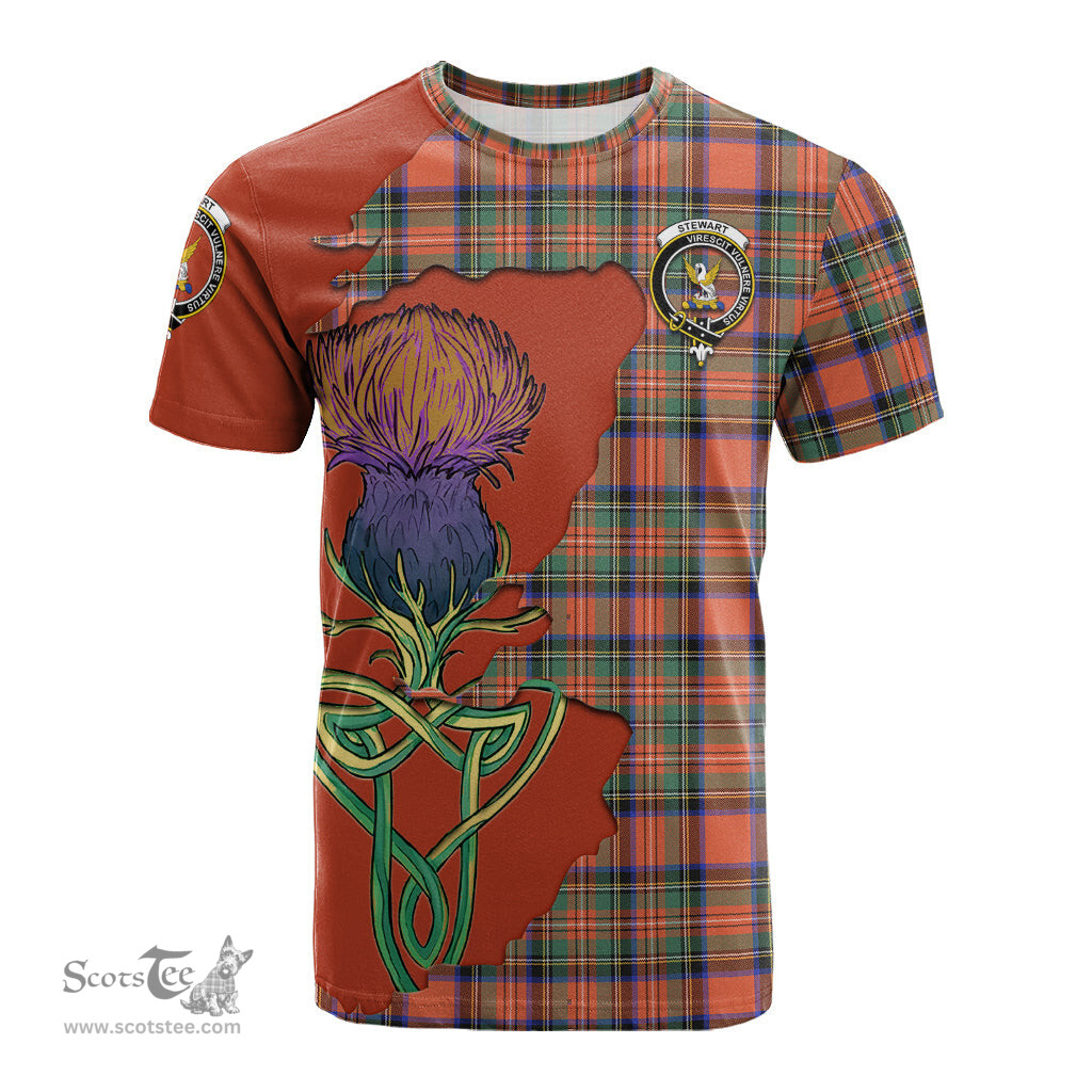 Scottish Stewart Royal Ancient Clan Tartan with Thistle and Scotland Map Tartan Plaid T Shirt Scottish Plaid Tartan Plaid - ScotsTee - scotstee.com