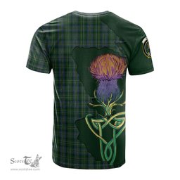 Scottish Scott Hunting Clan Tartan with Thistle and Scotland Map Tartan Plaid T Shirt Scottish Plaid Tartan Plaid - ScotsTee - scotstee.com