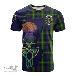 Scottish Watson Clan Tartan with Thistle and Scotland Map Tartan Plaid T Shirt Scottish Plaid Tartan Plaid - ScotsTee - scotstee.com