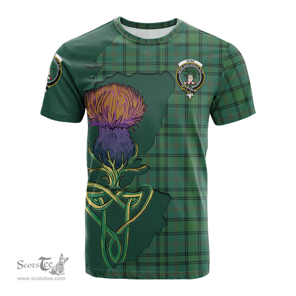 Scottish Ross Hunting Ancient Clan Tartan with Thistle and Scotland Map Tartan Plaid T Shirt Scottish Plaid Tartan Plaid - ScotsTee - scotstee.com