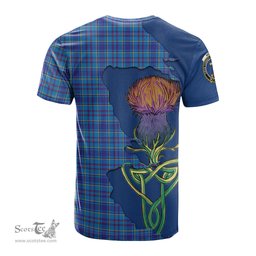 Scottish Mercer Modern Clan Tartan with Thistle and Scotland Map Tartan Plaid T Shirt Scottish Plaid Tartan Plaid - ScotsTee - scotstee.com