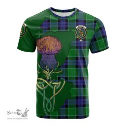 Scottish Monteith Clan Tartan with Thistle and Scotland Map Tartan Plaid T Shirt Scottish Plaid Tartan Plaid - ScotsTee - scotstee.com