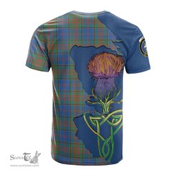 Scottish Stewart of Appin Hunting Ancient Clan Tartan with Thistle and Scotland Map Tartan Plaid T Shirt Scottish Plaid Tartan Plaid - ScotsTee - scotstee.com