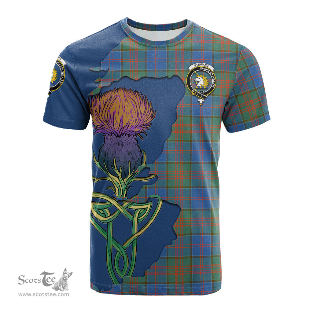 Scottish Stewart of Appin Hunting Ancient Clan Tartan with Thistle and Scotland Map Tartan Plaid T Shirt Scottish Plaid Tartan Plaid - ScotsTee - scotstee.com