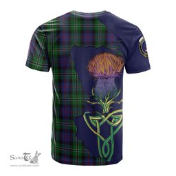 Scottish Rose Hunting Clan Tartan with Thistle and Scotland Map Tartan Plaid T Shirt Scottish Plaid Tartan Plaid - ScotsTee - scotstee.com