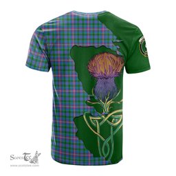 Scottish Pitcairn Hunting Clan Tartan with Thistle and Scotland Map Tartan Plaid T Shirt Scottish Plaid Tartan Plaid - ScotsTee - scotstee.com
