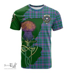 Scottish Pitcairn Hunting Clan Tartan with Thistle and Scotland Map Tartan Plaid T Shirt Scottish Plaid Tartan Plaid - ScotsTee - scotstee.com