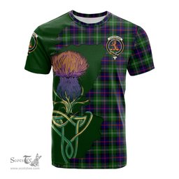 Scottish Sutherland Modern Clan Tartan with Thistle and Scotland Map Tartan Plaid T Shirt Scottish Plaid Tartan Plaid - ScotsTee - scotstee.com