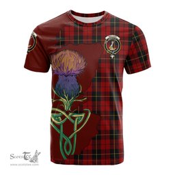 Scottish Wallace Clan Tartan with Thistle and Scotland Map Tartan Plaid T Shirt Scottish Plaid Tartan Plaid - ScotsTee - scotstee.com