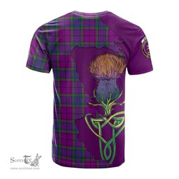 Scottish Wardlaw Modern Clan Tartan with Thistle and Scotland Map Tartan Plaid T Shirt Scottish Plaid Tartan Plaid - ScotsTee - scotstee.com