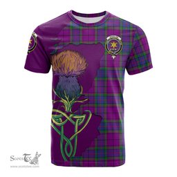 Scottish Wardlaw Modern Clan Tartan with Thistle and Scotland Map Tartan Plaid T Shirt Scottish Plaid Tartan Plaid - ScotsTee - scotstee.com