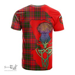 Scottish Stewart of Appin Modern Clan Tartan with Thistle and Scotland Map Tartan Plaid T Shirt Scottish Plaid Tartan Plaid - ScotsTee - scotstee.com