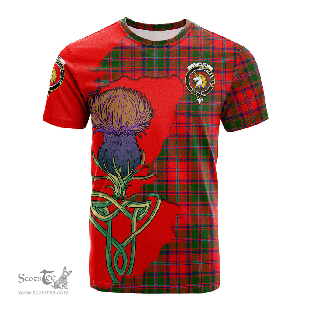 Scottish Stewart of Appin Modern Clan Tartan with Thistle and Scotland Map Tartan Plaid T Shirt Scottish Plaid Tartan Plaid - ScotsTee - scotstee.com
